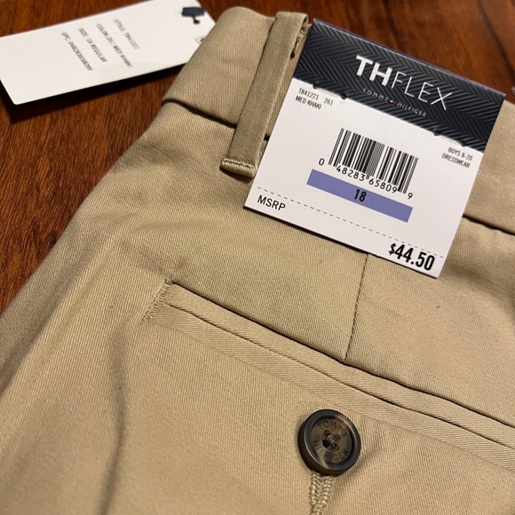 Tommy Hilfiger Khaki Fine Twill Dress Pant - Picture 1 of 5